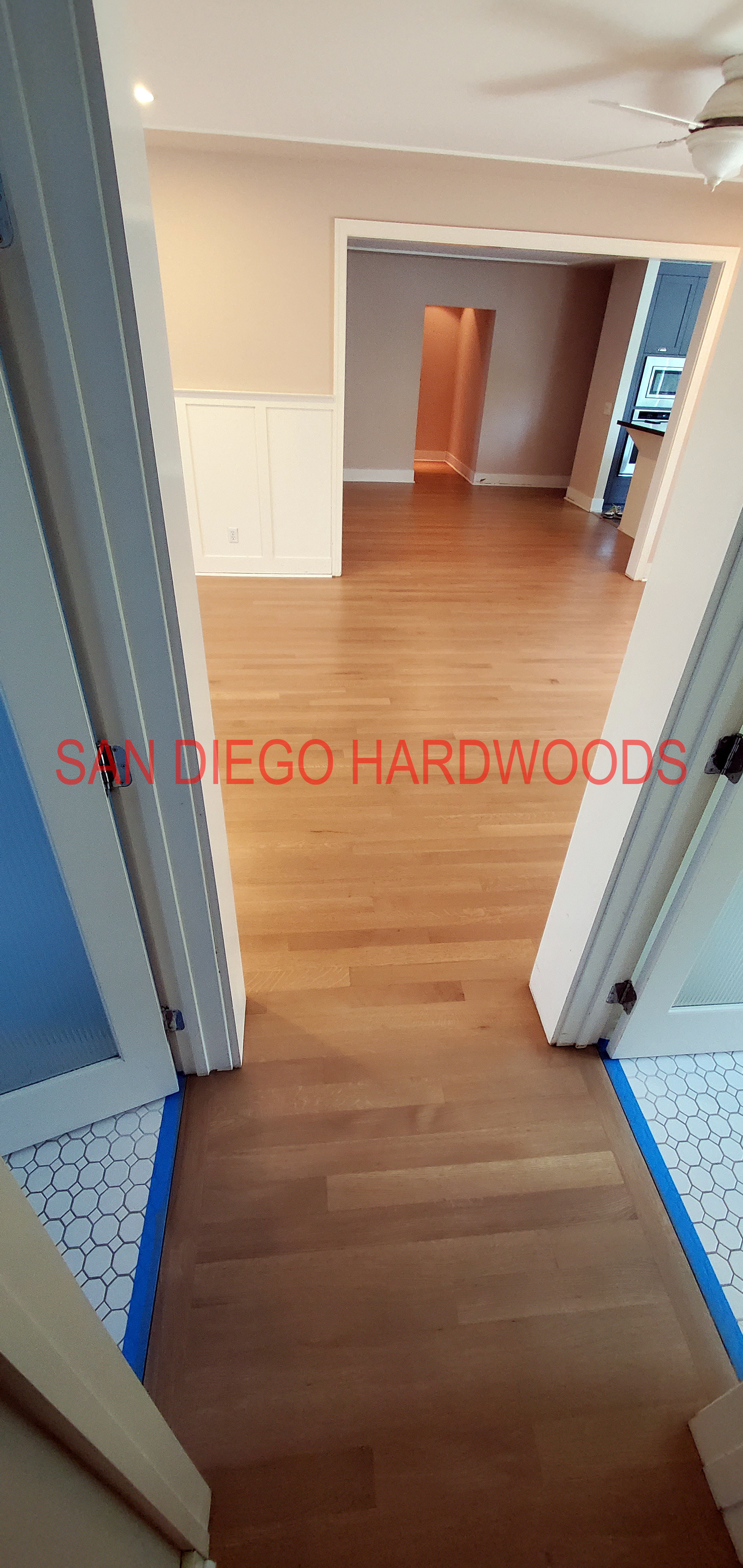 Hardwood floor refinishing and restoration in San Diego — project photo