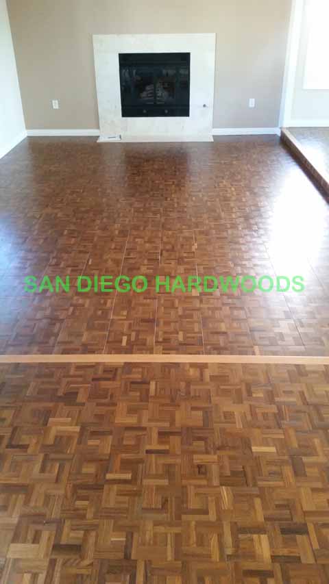 Hardwood floor refinishing and restoration in San Diego — project photo