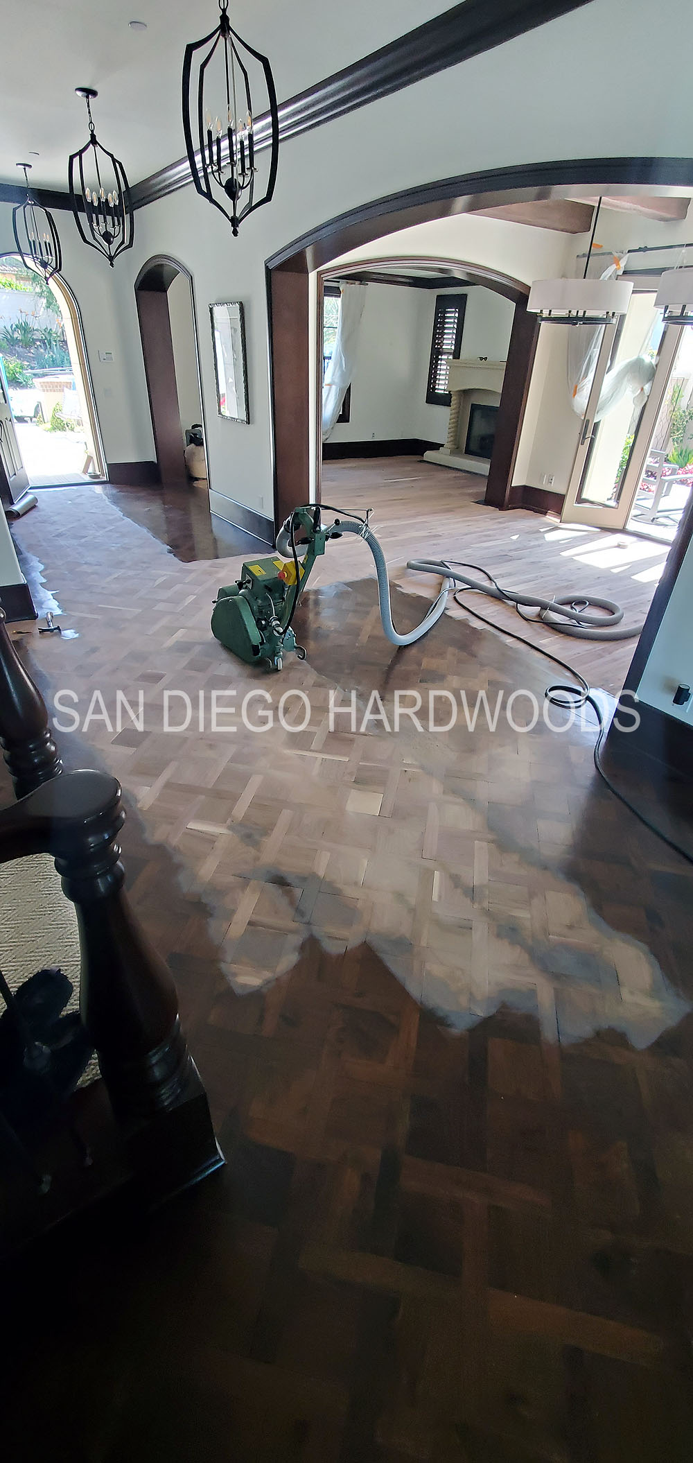 Hardwood floor refinishing and restoration in San Diego — project photo