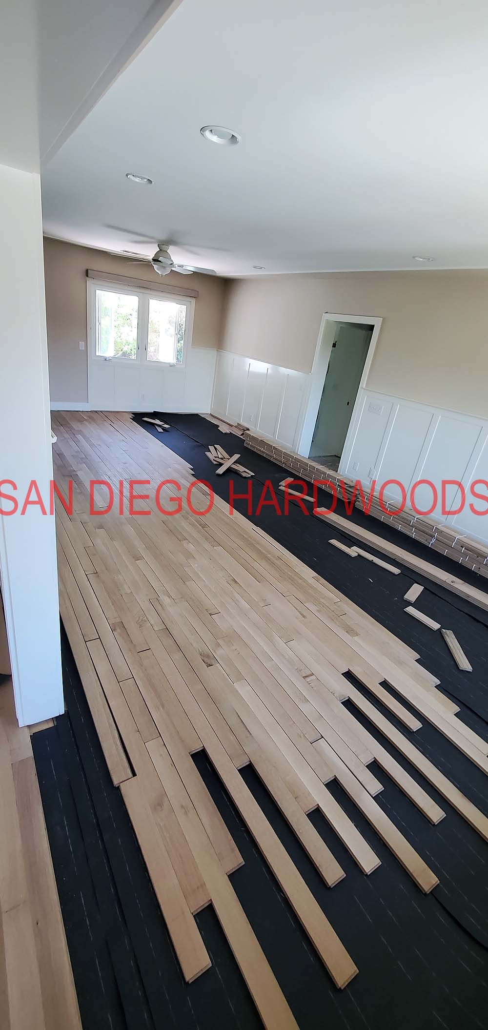 Hardwood floor refinishing and restoration in San Diego — project photo