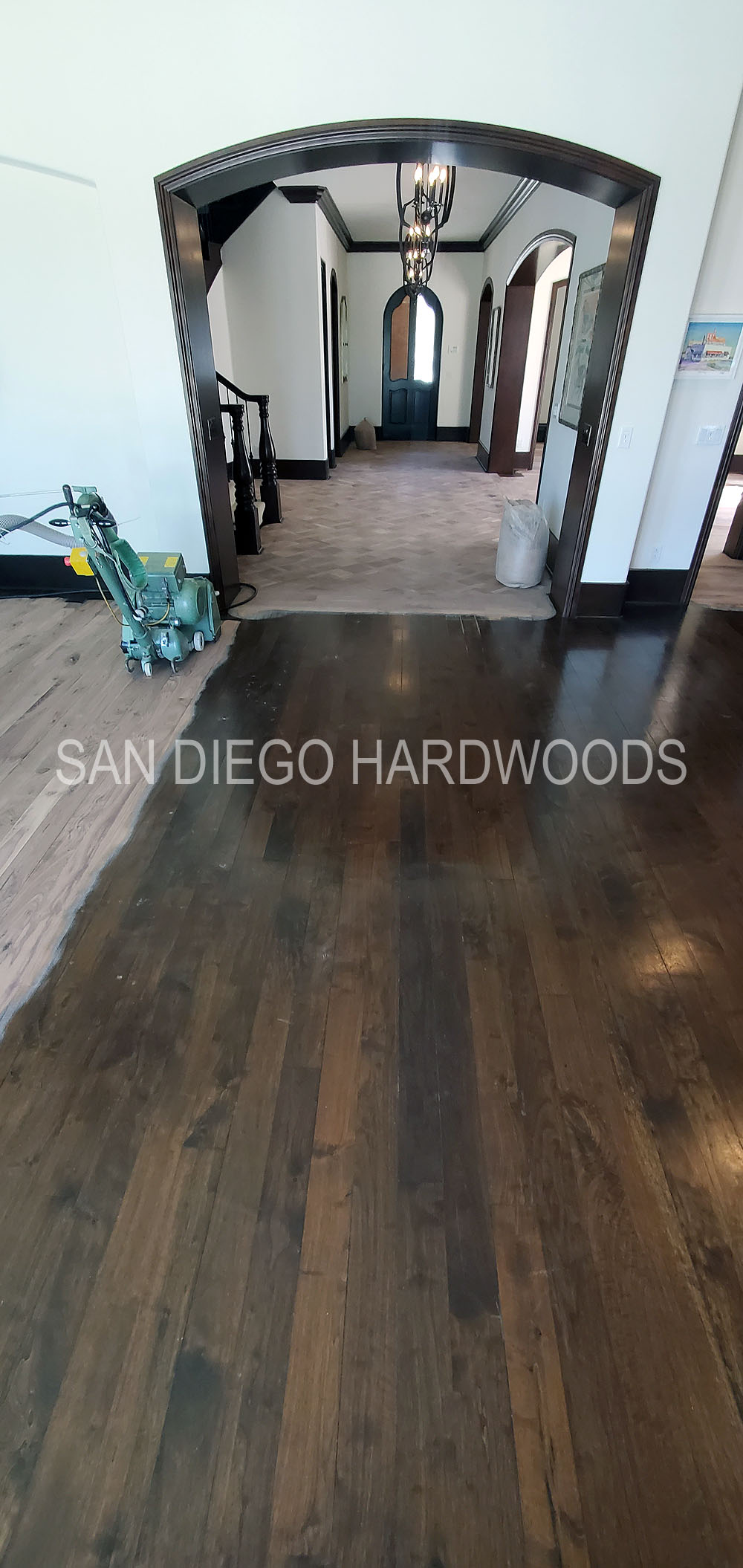 Hardwood floor refinishing and restoration in San Diego — project photo