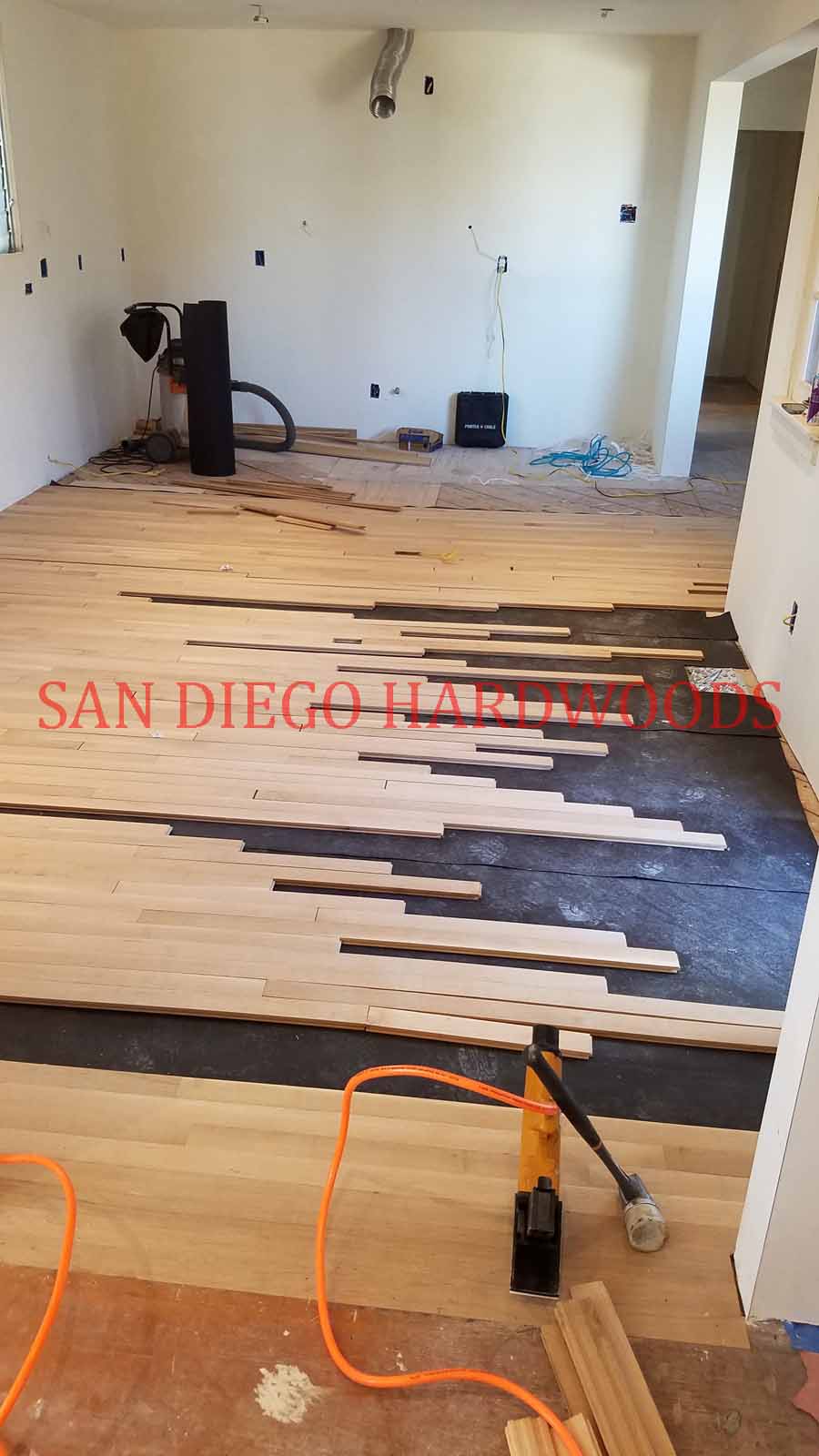 Hardwood floor refinishing and restoration in San Diego — project photo