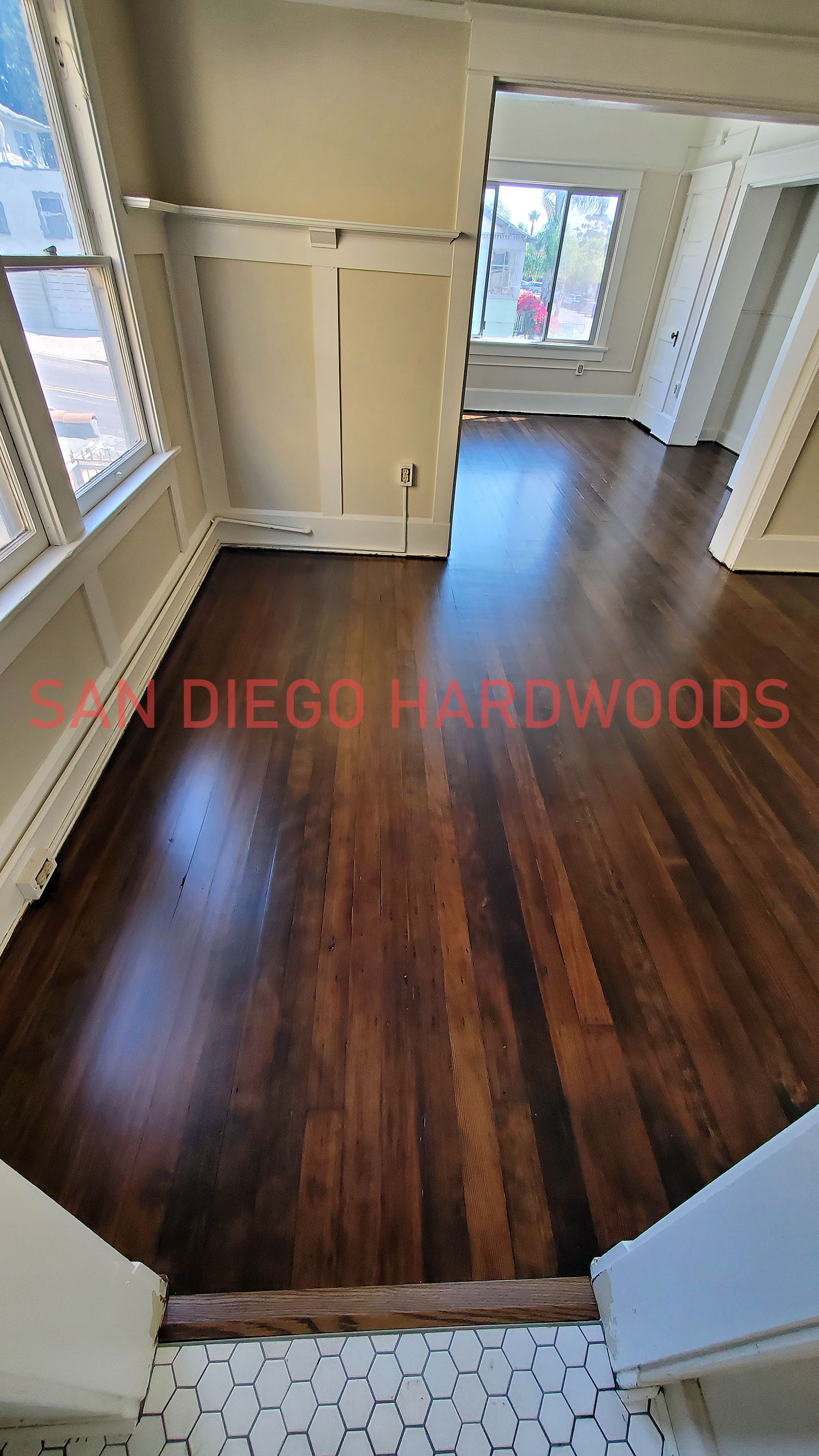 Hardwood floor refinishing and restoration in San Diego — project photo