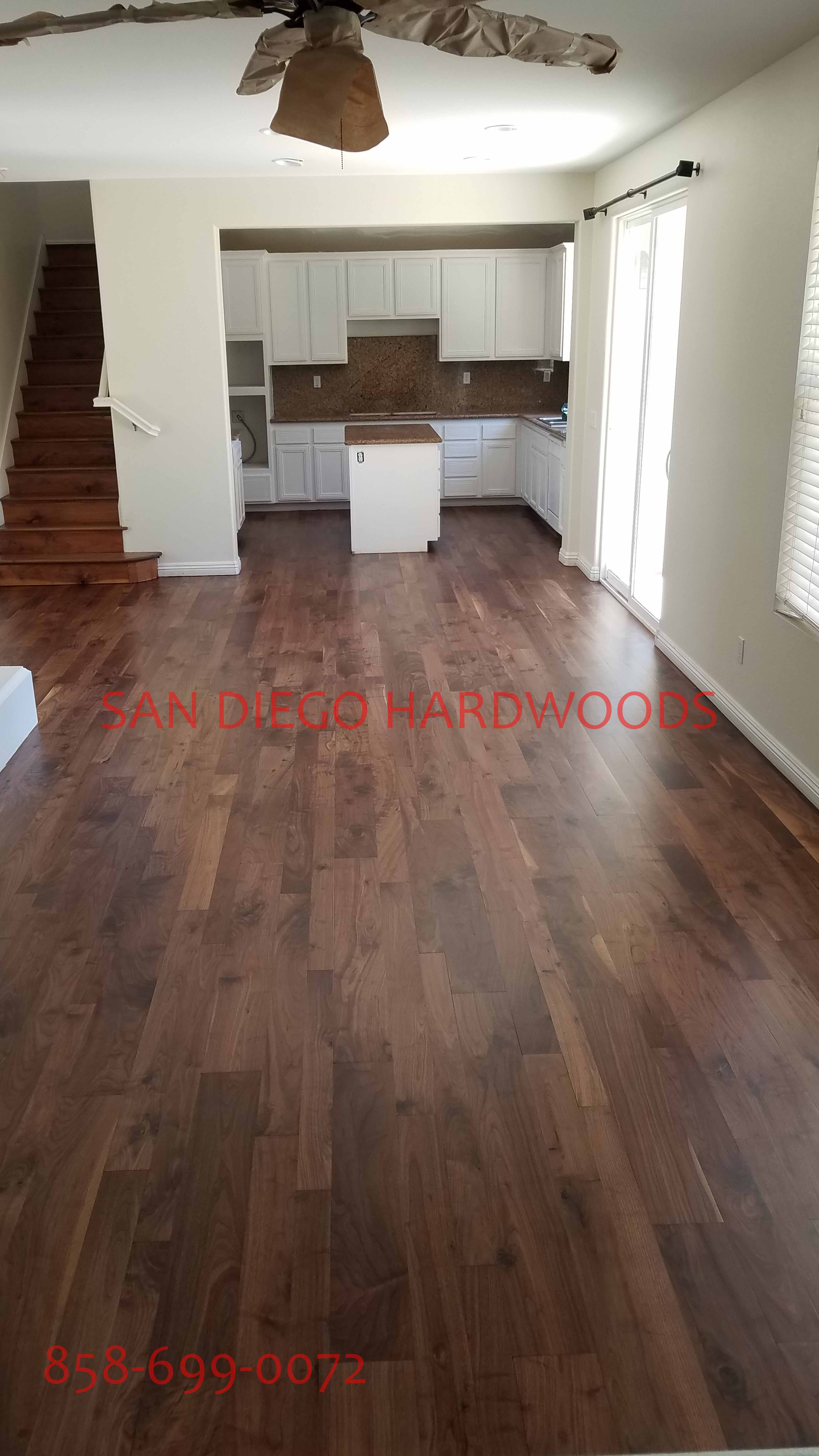 Hardwood floor refinishing and restoration in San Diego — project photo