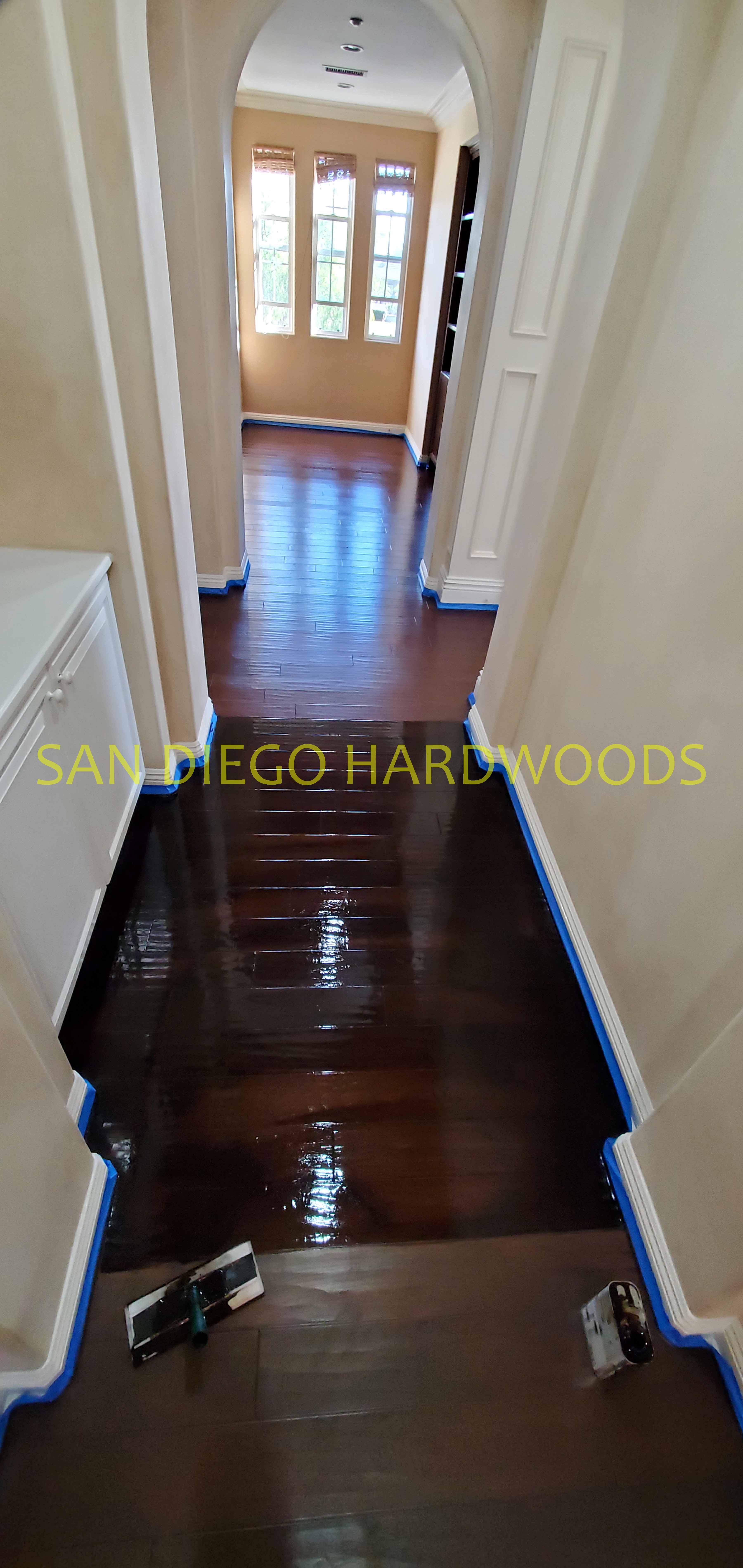 Hardwood floor refinishing and restoration in San Diego — project photo