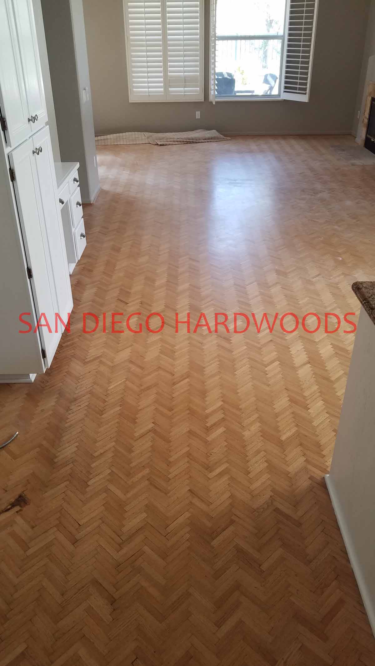 Hardwood floor refinishing and restoration in San Diego — project photo