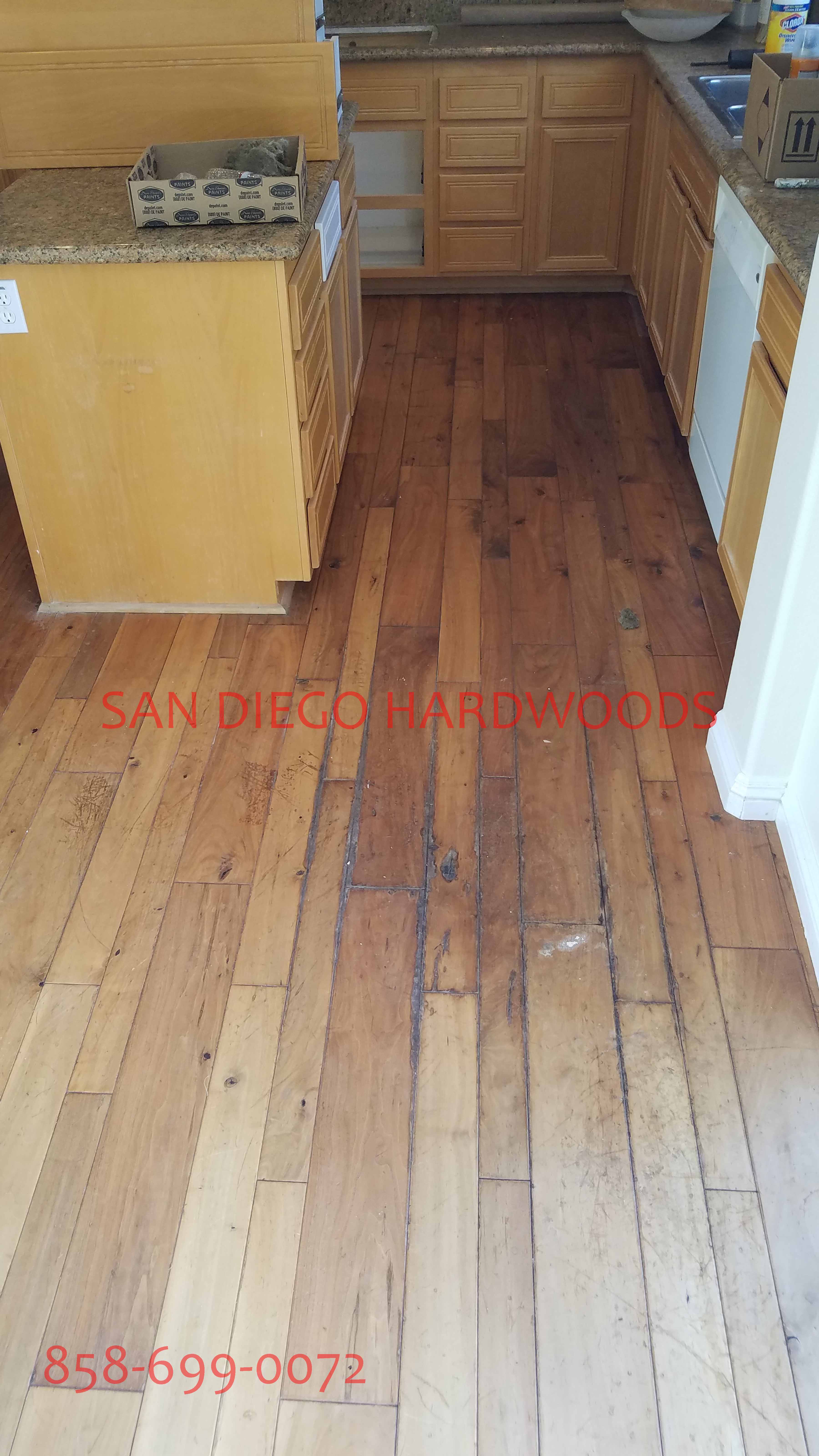 Hardwood floor refinishing and restoration in San Diego — project photo